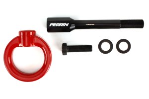Subaru WRX STI Tow Hook Kit - Front - Perrin Performance - Red - `02-`07 Subaru WRX STI Tow Hook Kit - Front - Perrin Performance - Red - `02-`07